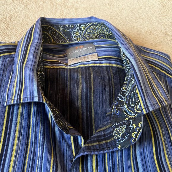 Thomas Dean Long Sleeve Button Down XXL - Picture 3 of 7
